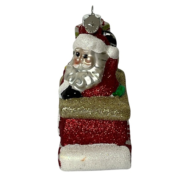 Christopher Radko Celebrations 2012 Santa Sleigh Glass Christmas Ornament - Picture 4 of 8